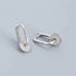 925 Sterling Silver Hoop Earrings Charm Jewelry - U-shaped Gear Zircon - YH0334 - Touchy Style