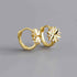 925 Sterling Silver Hoop Earrings Charm Jewelry - Zircon Flower - MD311 - Touchy Style