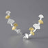 925 Sterling Silver LFJA0137 - Delicate Ginkgo Leaves Stud Earring Charm Jewelry - Touchy Style