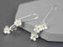 925 Sterling Silver Long Dangle Earring Charm Jewelry with Fresh Elegant Flower - LFJB0256 - Touchy Style