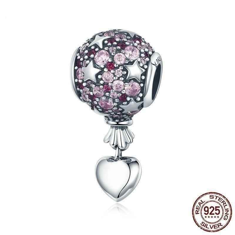 925 Sterling Silver Love Balloon Pendant Charm Jewelry Without Chain - Touchy Style