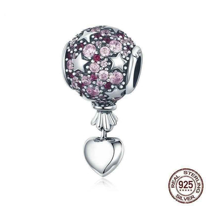 925 Sterling Silver Love Balloon Pendant Charm Jewelry Without Chain - Touchy Style