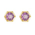 925 Sterling Silver Necklace and Earring Charm Jewelry Set - Hexagonal Zircon Pendant - CCF0024 - Touchy Style