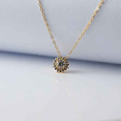 925 Sterling Silver Necklace and Earrings Charm Jewelry Set - Sunflower Pendant - Xm256 - Touchy Style