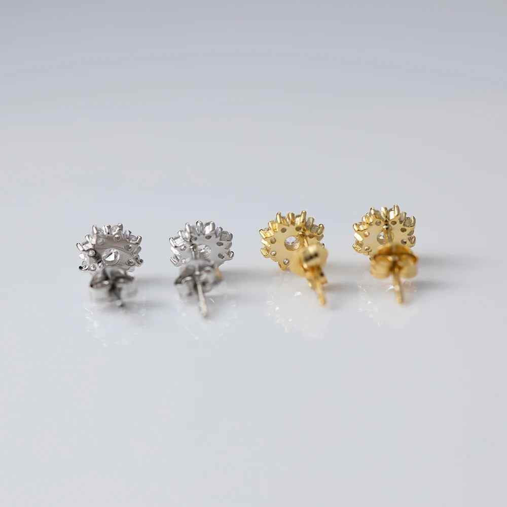 925 Sterling Silver Necklace and Earrings Charm Jewelry Set - Sunflower Pendant - Xm256 - Touchy Style