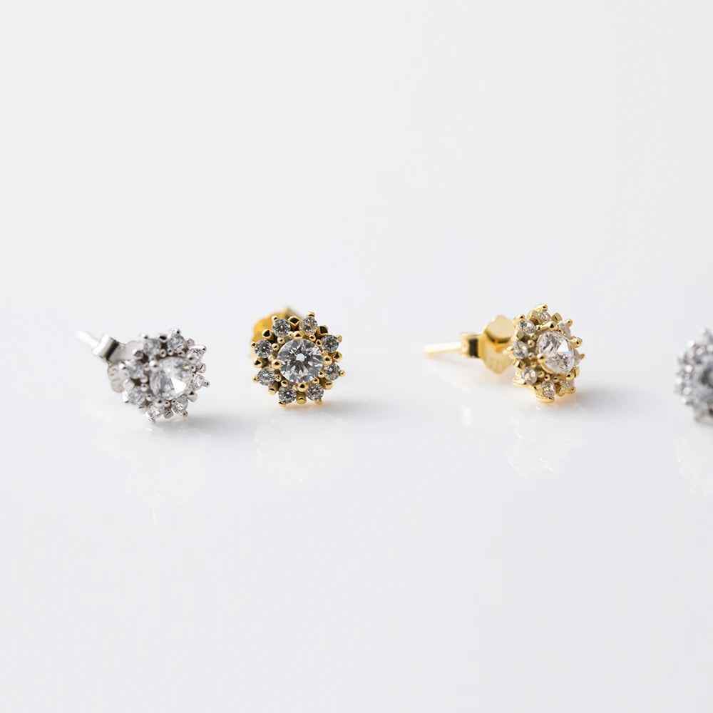 925 Sterling Silver Necklace and Earrings Charm Jewelry Set - Sunflower Pendant - Xm256 - Touchy Style