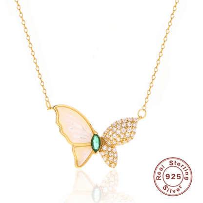 925 Sterling Silver Necklace Charm Jewelry - Butterfly Pendant - YH0483 - Touchy Style
