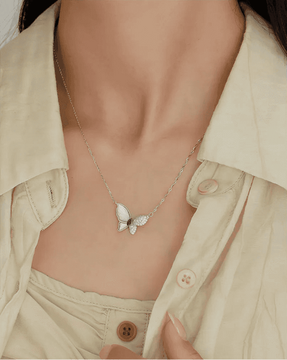925 Sterling Silver Necklace Charm Jewelry - Butterfly Pendant - YH0483 - Touchy Style