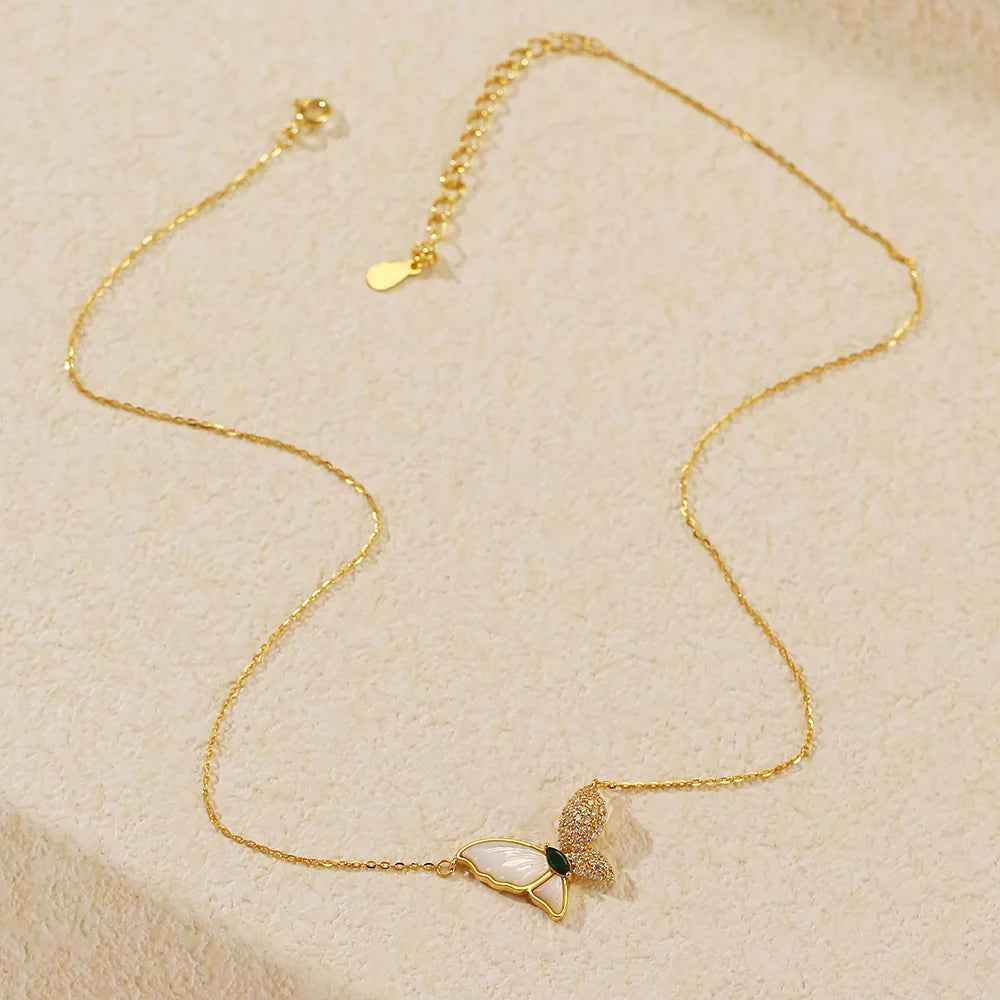 925 Sterling Silver Necklace Charm Jewelry - Butterfly Pendant - YH0483 - Touchy Style