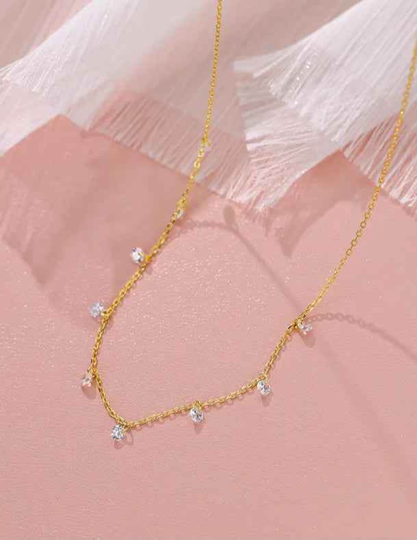 925 Sterling Silver Necklace Charm Jewelry - Fashionable Collarbone Chain - xl952 - Touchy Style