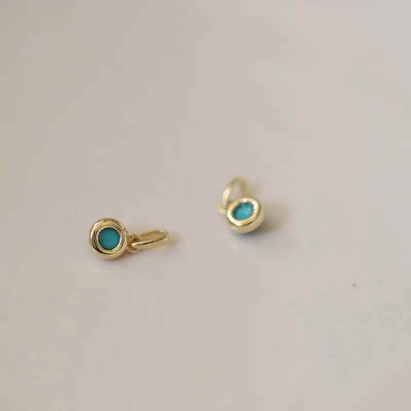 925 Sterling Silver Necklace Charm Jewelry - Geometric Blue Turquoise - xl743 - Touchy Style