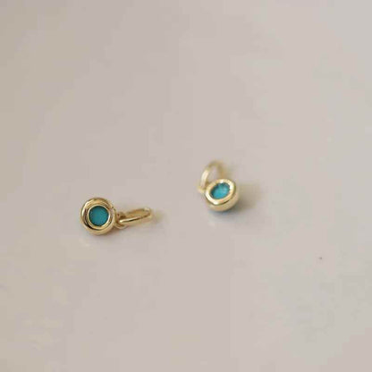 925 Sterling Silver Necklace Charm Jewelry - Geometric Blue Turquoise - xl743 - Touchy Style