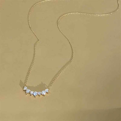 925 Sterling Silver Necklace Charm Jewelry - Geometric CZ Pendant - xl1054 - Touchy Style