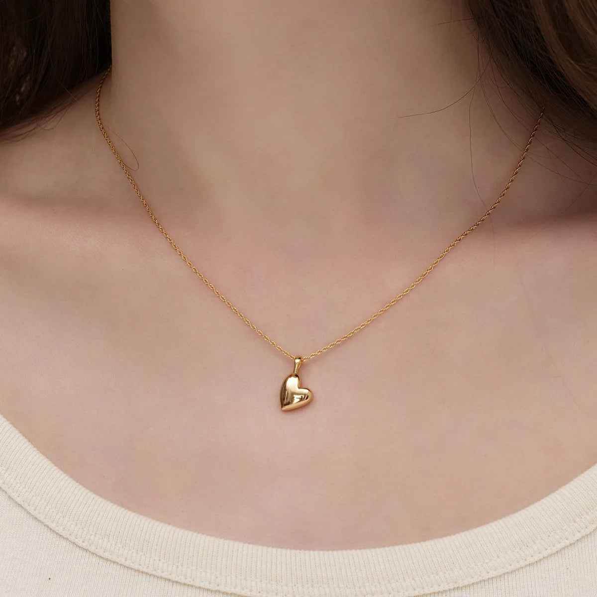 925 Sterling Silver Necklace Charm Jewelry - Heart Shaped Pendant - Xm336 - Touchy Style