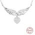 925 Sterling Silver Necklace Charm Jewelry - Hollow Wings Love - Xm370 - Touchy Style