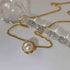 925 Sterling Silver Necklace Charm Jewelry - Irregular Circle, Pearl Pendant - TSJ143 - Touchy Style