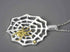 925 Sterling Silver Necklace Charm Jewelry - LFJE0208 Hunting Spider and Web Pendant - Touchy Style