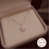 925 Sterling Silver Necklace Charm Jewelry - Round Opal Zircon - Xm420 - Touchy Style