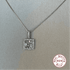 925 Sterling Silver Necklace Charm Jewelry - Super Flash Square Zircon Pendant - Xm389 - Touchy Style