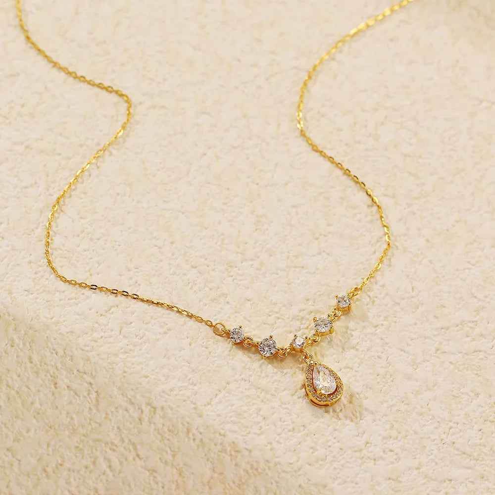 925 Sterling Silver Necklace Charm Jewelry - Tassel Droplet - YH0475 - Touchy Style