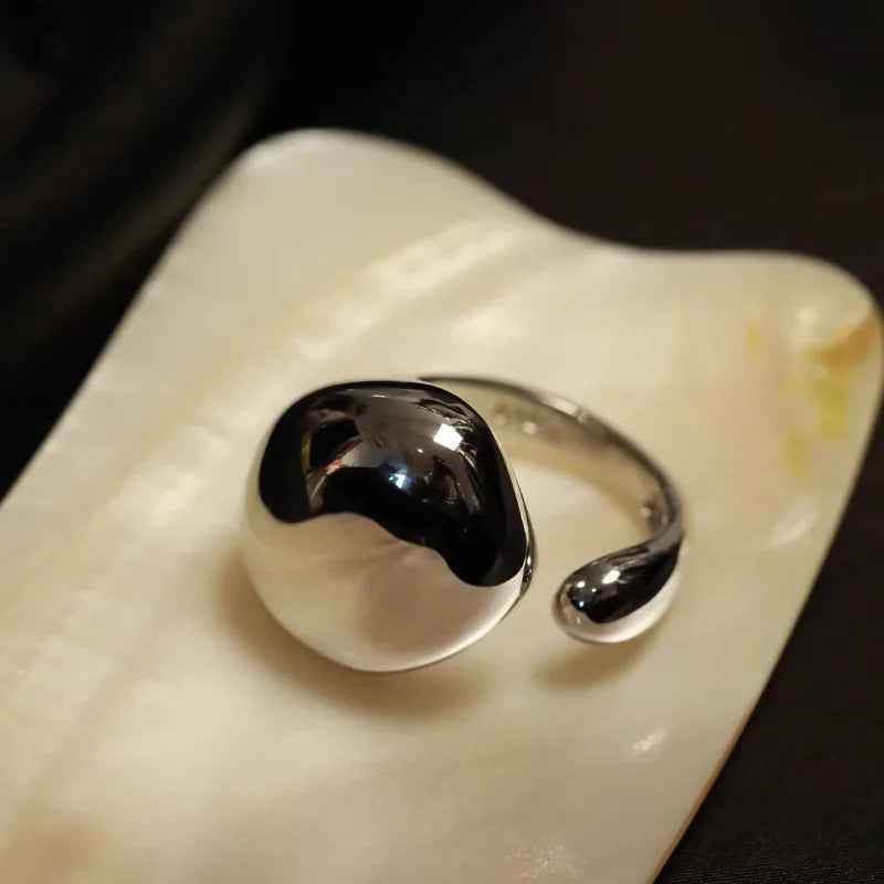 925 Sterling Silver Open Finger Ring Charm Jewelry - Polished Geometric Punk - TSJ82 - Touchy Style