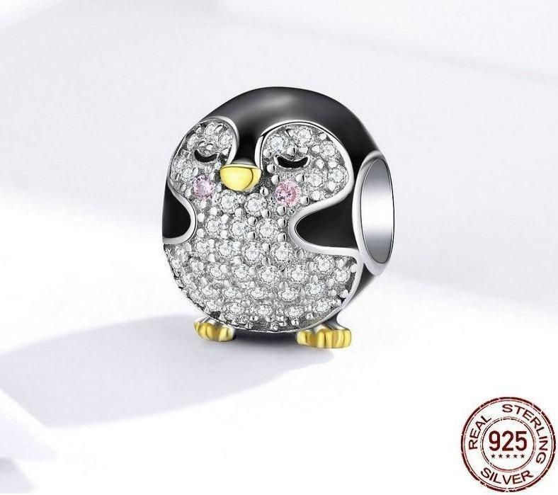 925 Sterling Silver Pendent Charm Jewelry Penguin Baby BSC126 - Touchy Style .