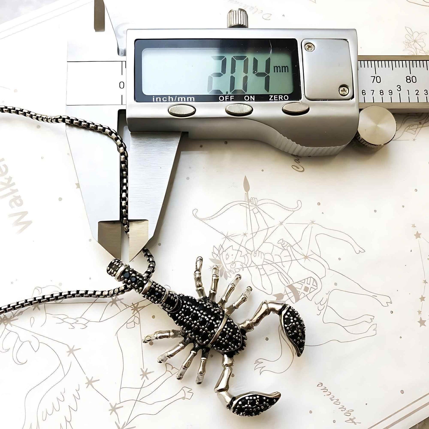 925 Sterling Silver Scorpion Link Chain Necklace: TJ116 Fashion Jewelry Charm - Touchy Style