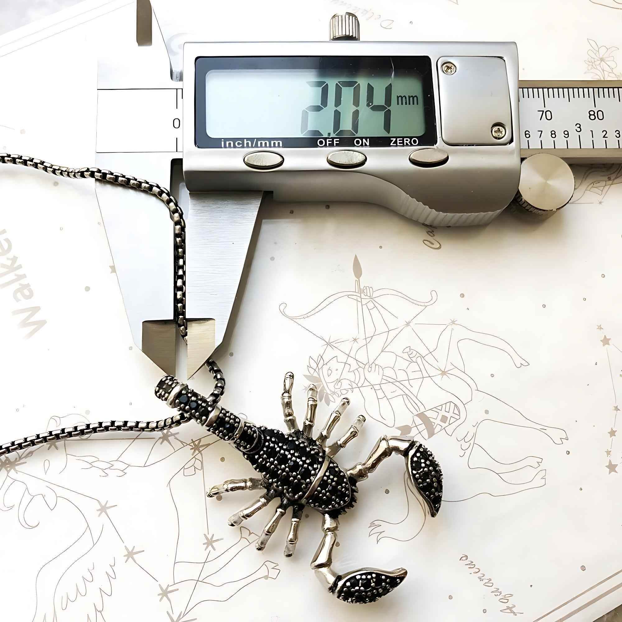 925 Sterling Silver Scorpion Link Chain Necklace: TJ116 Fashion Jewelry Charm - Touchy Style