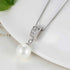 925 Sterling Silver Simulated White Pearl Necklace Charm Jewelry FB316 - Touchy Style .