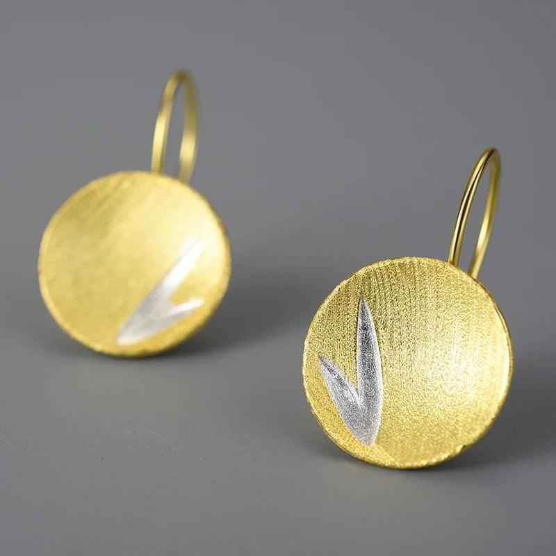 925 Sterling Silver Small Bamboo Leaves Dangle Earrings: Charm Jewelry (LFJB0267) - Touchy Style