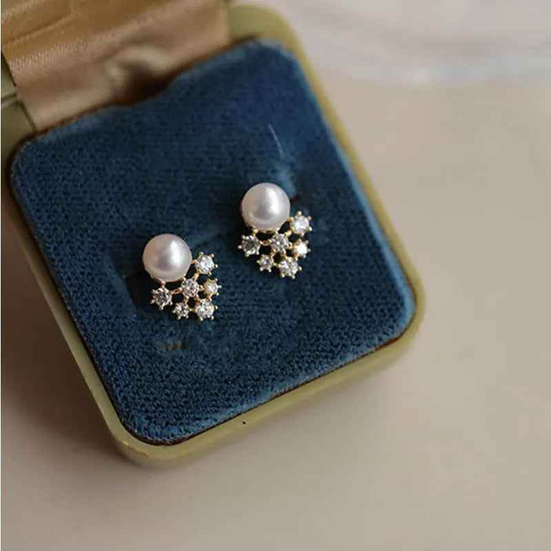 925 Sterling Silver Stud Earring Charm Jewelry - Simple French Light - Xm266 - Touchy Style