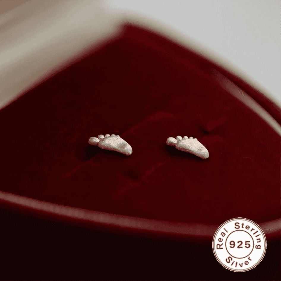 925 Sterling Silver Stud Earrings Charm Jewelry - Baby&
