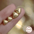 925 Sterling Silver Stud Earrings Charm Jewelry - Brushed Triangle - Xm404 - Touchy Style
