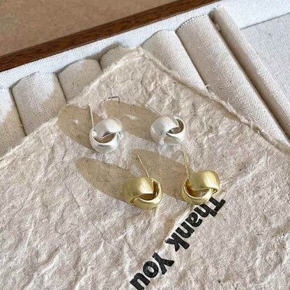 925 Sterling Silver Stud Earrings Charm Jewelry - Double Rings - TSJ122 - Touchy Style