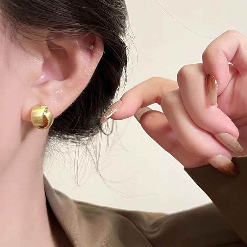 925 Sterling Silver Stud Earrings Charm Jewelry - Double Rings - TSJ122 - Touchy Style