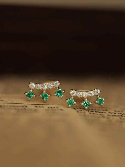 925 Sterling Silver Stud Earrings Charm Jewelry - Small Crown Shape - Xm350 - Touchy Style