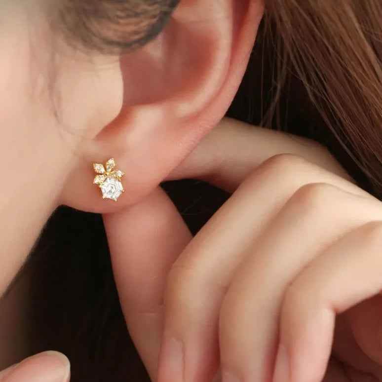 925 Sterling Silver Stud Earrings Charm Jewelry - Sweet Flower - Xm366 - Touchy Style