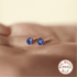 925 Sterling Silver Stud Earrings Charm Jewelry - Tiny Blue Zircon - Xm364 - Touchy Style