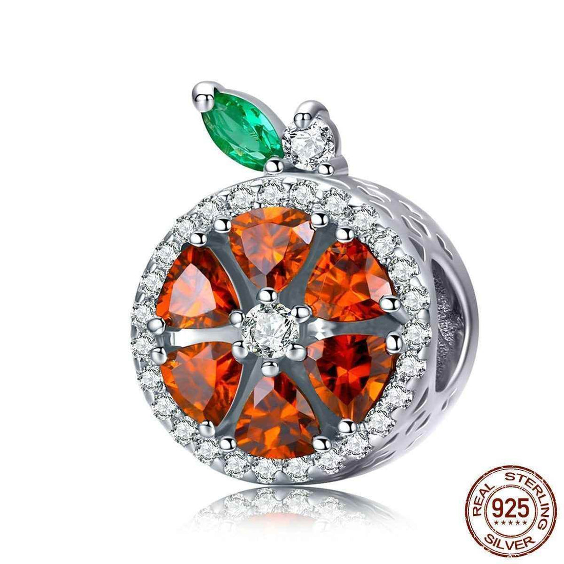 925 Sterling Silver Summer Red Grapefruit Pendent Charm Jewelry GN1242 - Touchy Style