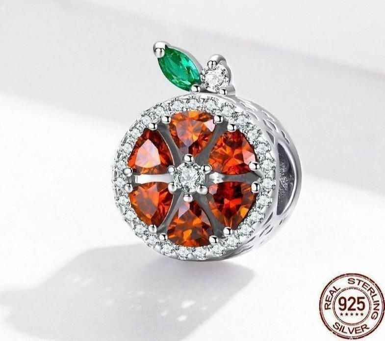 925 Sterling Silver Summer Red Grapefruit Pendent Charm Jewelry GN1242 - Touchy Style