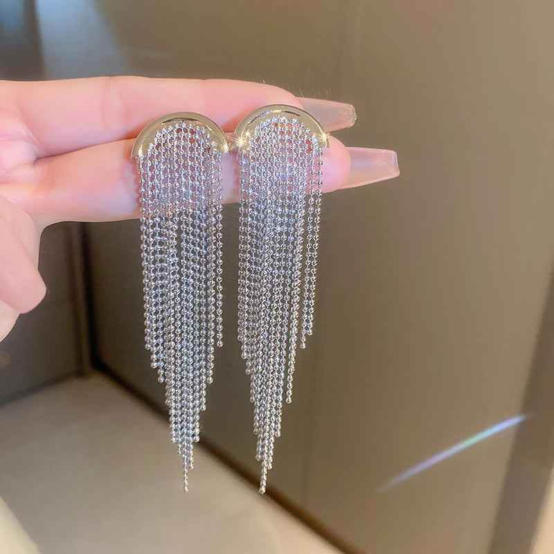 925 Sterling Silver Long Drop Earrings Charm Jewelry - Butterfly Ear Wire - ER071 - Touchy Style