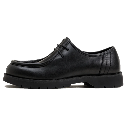 Maden 2024 New  American Retro Wallabee Shoes British Casual Black Round Toe Derby Leather Low Top Shoes for Men&