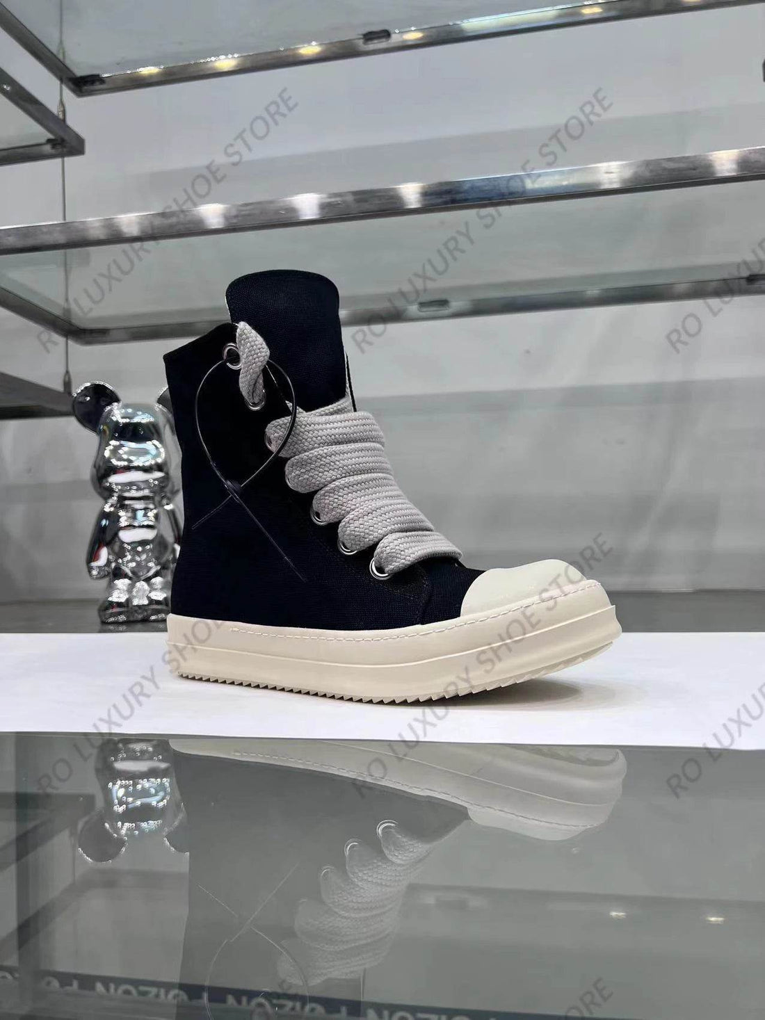 Classic Canvas High Top Men Shoe Designer Follow Engaging Leather Jumbo Lace-up Luxury Ankle Boot Black Platform Women Sneaker - Touchy Style