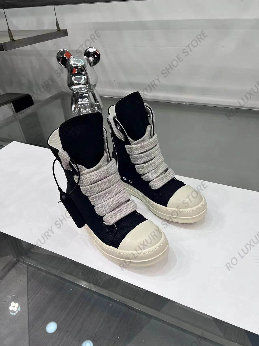 Classic Canvas High Top Men Shoe Designer Follow Engaging Leather Jumbo Lace-up Luxury Ankle Boot Black Platform Women Sneaker - Touchy Style