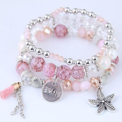 Charm Jewelry Set Beaded Charm Bracelets Set For Women Simple Coins Multilayer Bracelet Bohemian Jewelry 2021 - Touchy Style.