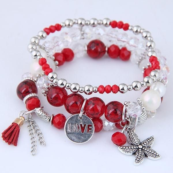 Charm Jewelry Set Beaded Charm Bracelets Set For Women Simple Coins Multilayer Bracelet Bohemian Jewelry 2021 - Touchy Style.
