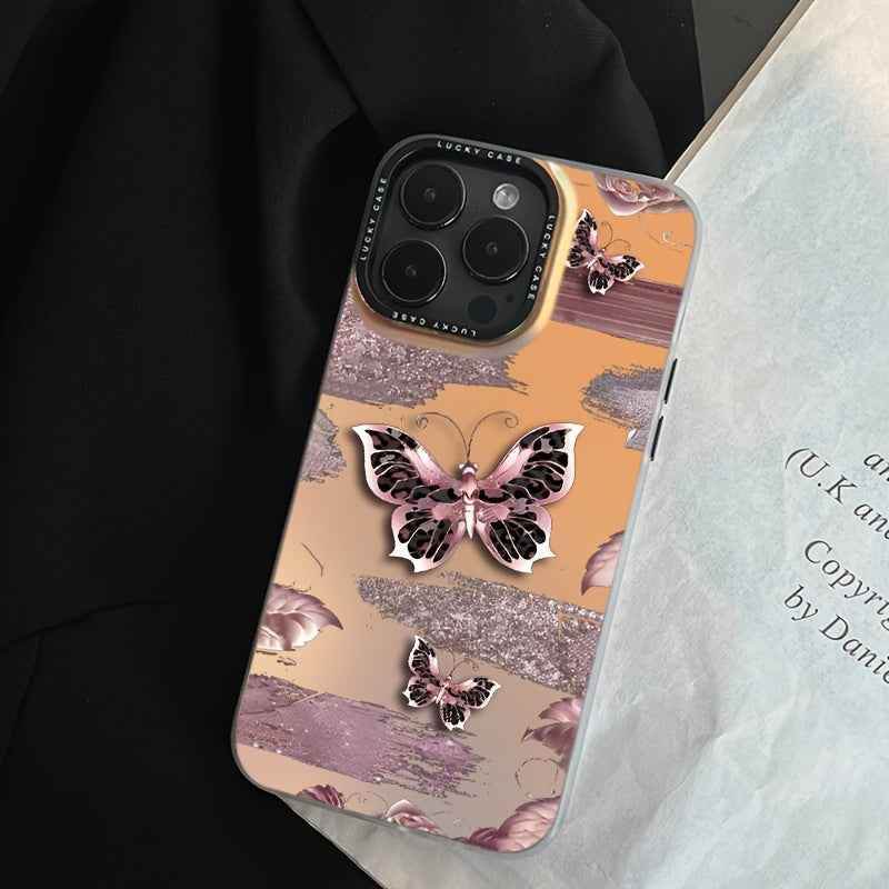 Cute Phone Cases For iPhone 16 Pro Max, 15, 14, 13, 12, 11 - Colorful Gradient Butterfly - PC0150 - Touchy Style