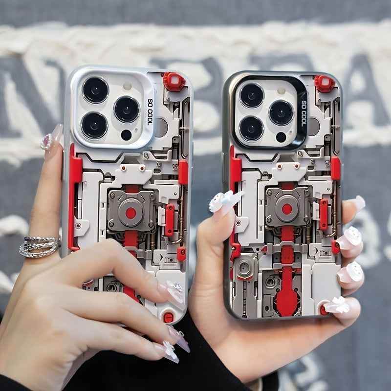 Cute Phone Cases For iPhone 16 Pro Max, 15, 14, 13, 12, 11 - Creative Mechanical Cover - PC5540 - Touchy Style