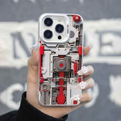 Cute Phone Cases For iPhone 16 Pro Max, 15, 14, 13, 12, 11 - Creative Mechanical Cover - PC5540 - Touchy Style