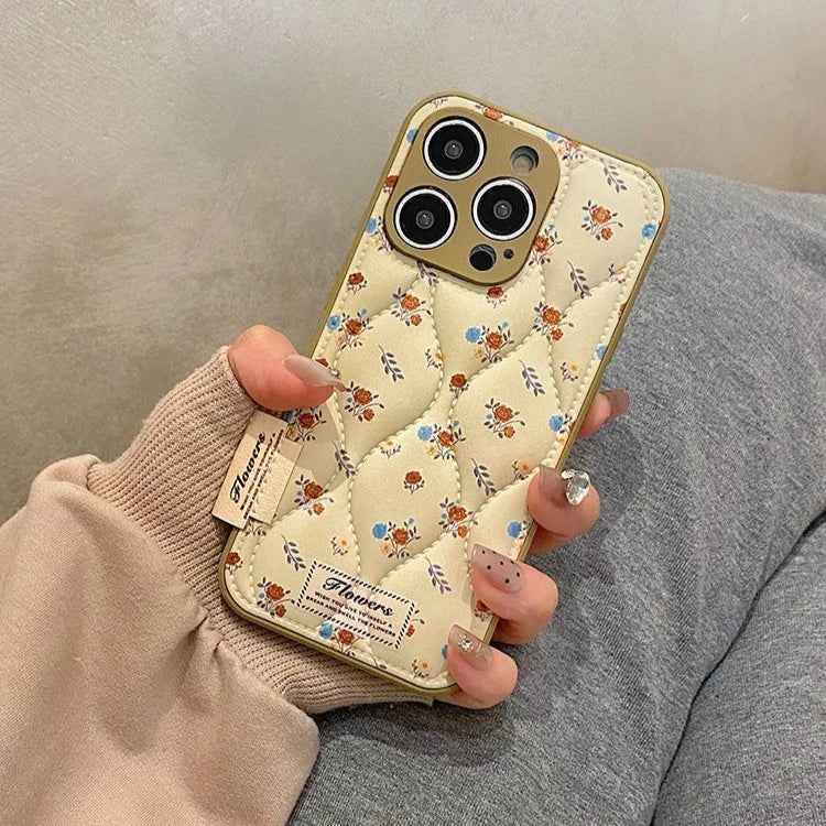 Cute Phone Cases For iPhone 16 Pro Max, 15, 14, 13, 12, 11, 16 Plus - Mini Flowers - Soft Silicone Leather Cover - PC0329 - Touchy Style